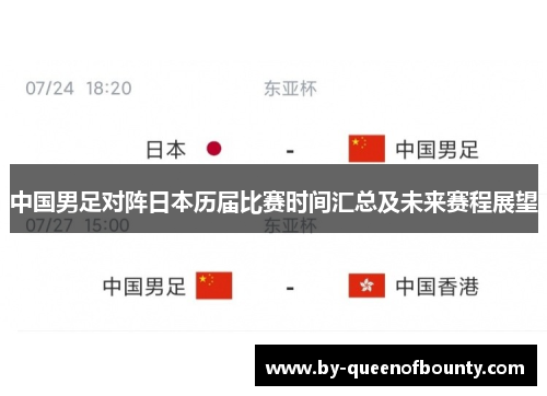 中国男足对阵日本历届比赛时间汇总及未来赛程展望